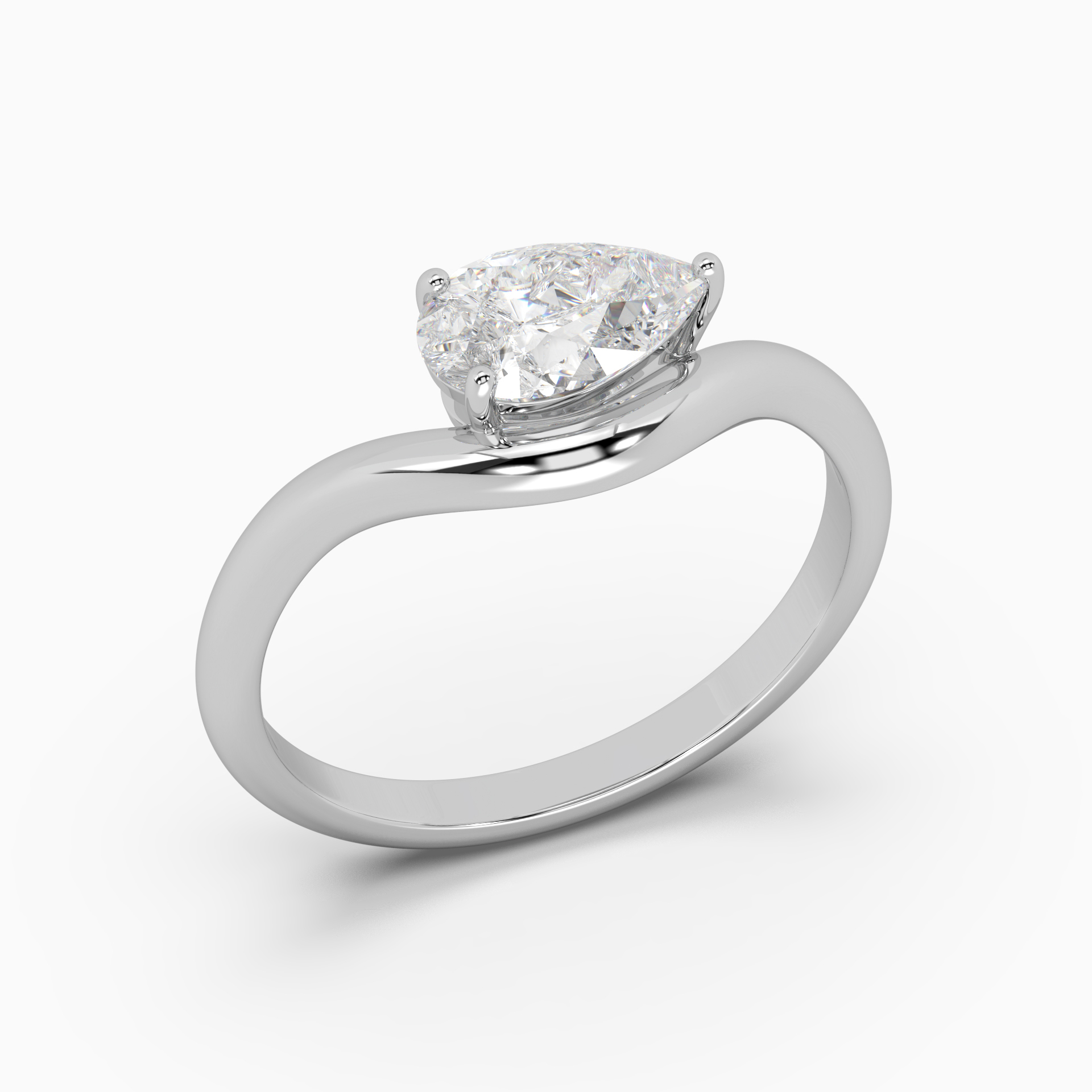 White gold ring with diamond SOLO by Elina Svitolina <span>6004</span>